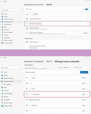 Find Wi-Fi password in Windows 11