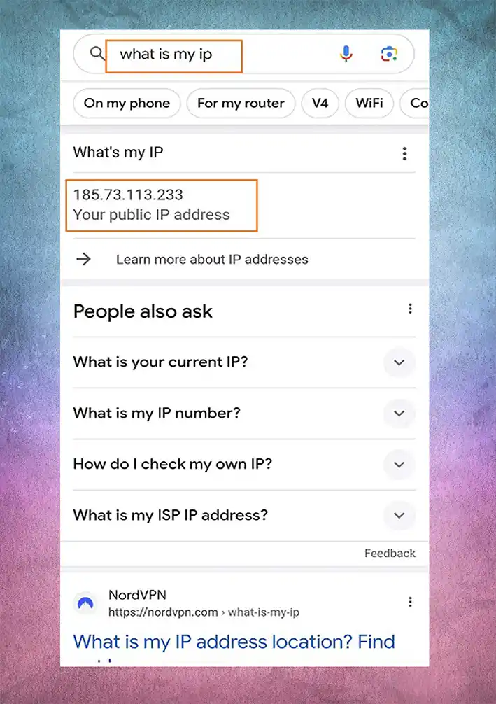 How to find my IP address on my phone