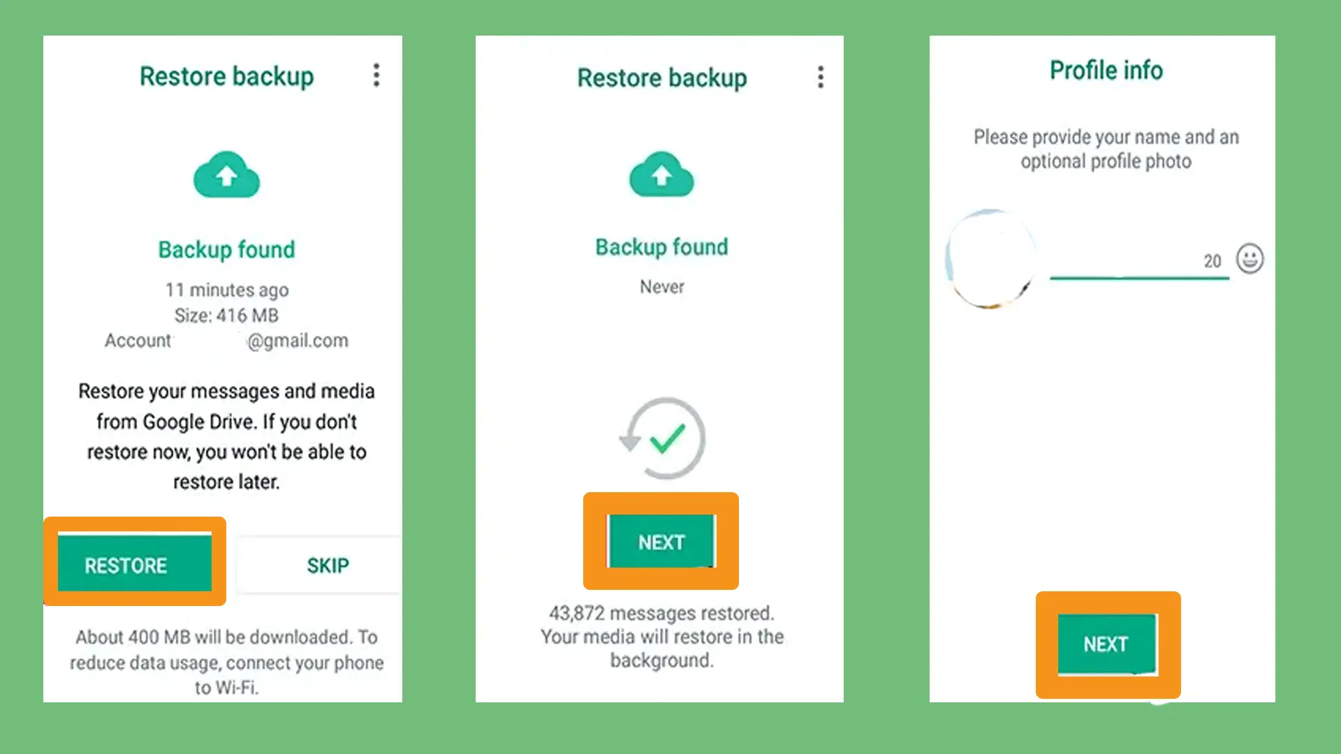 How to restore WhatsApp backup